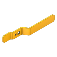 50-100-1 MODULAR SOLUTIONS HANDLE PART<br>EGRESS SAFETY HANDLE WITH INTEGRATED CAM LATCH (-5 OFFSET) W/ SET SCREW